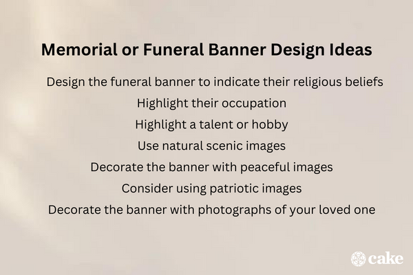 Memorial or Funeral Banner Design Ideas